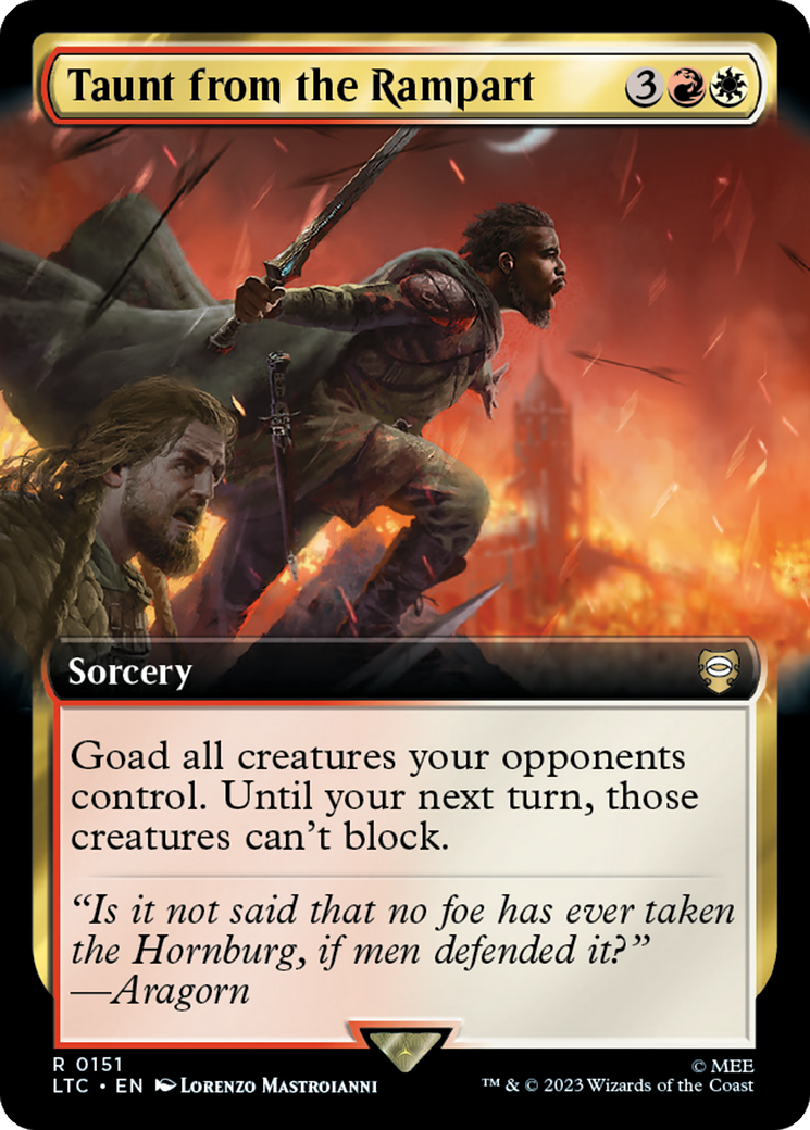 Taunt from the Rampart (Extended Art) [The Lord of the Rings: Tales of Middle-Earth Commander] | Jomio and Rueliete's Cards and Comics