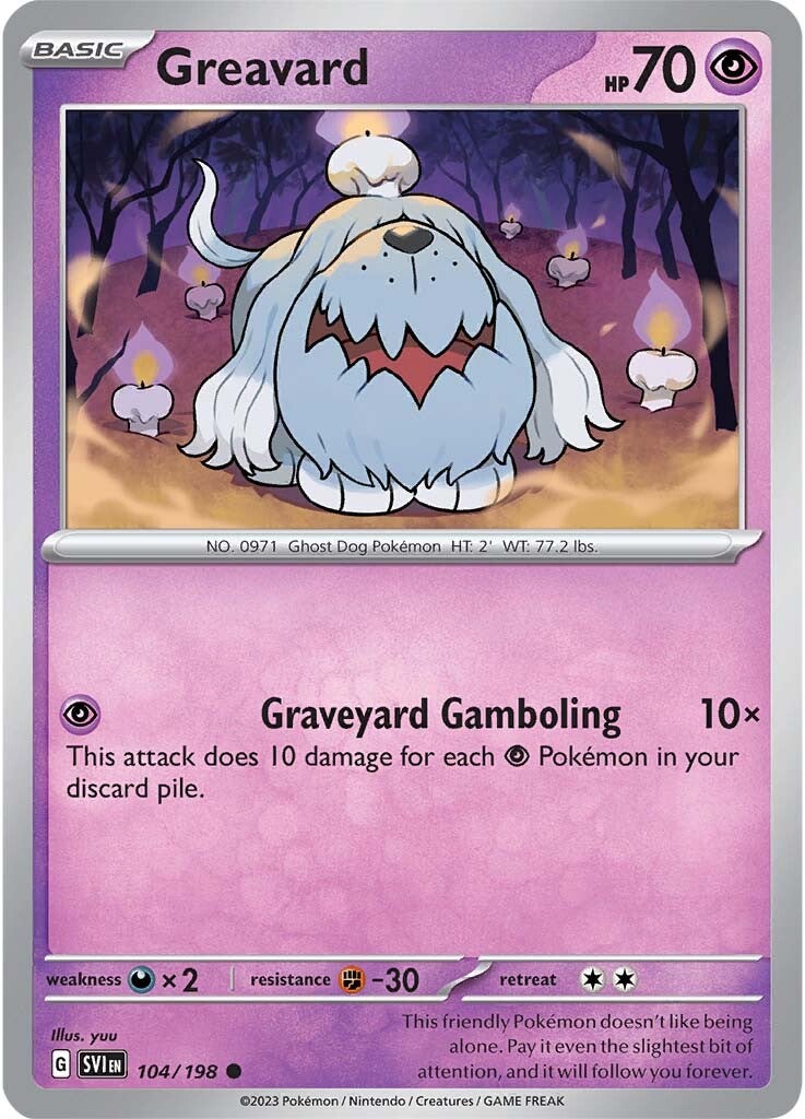 Greavard (104/198) [Scarlet & Violet: Base Set] | Jomio and Rueliete's Cards and Comics