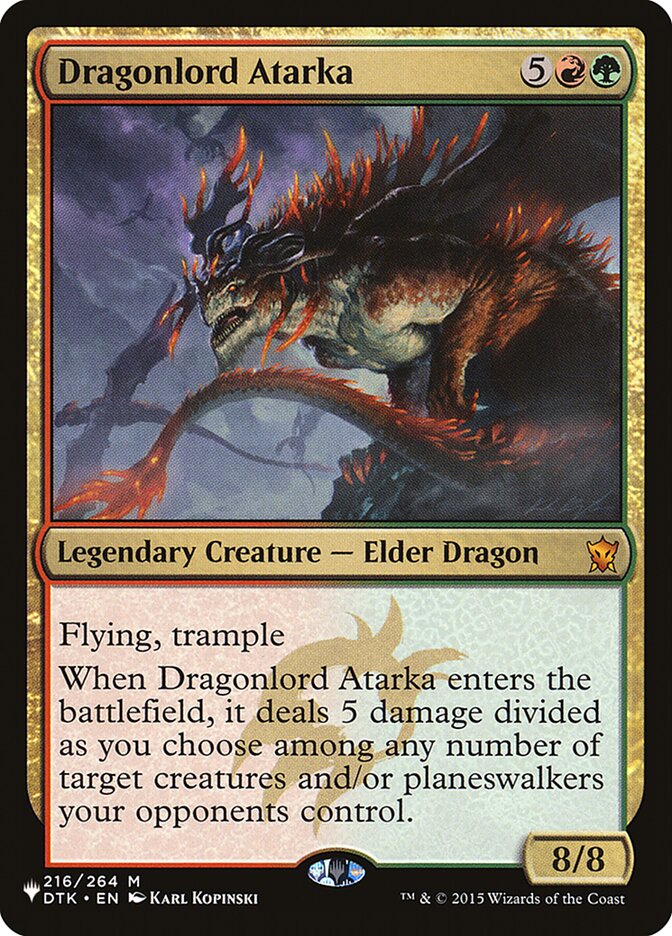 Dragonlord Atarka [The List] | Jomio and Rueliete's Cards and Comics