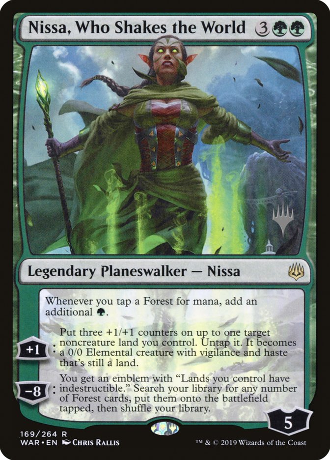Nissa, Who Shakes the World (Promo Pack) [War of the Spark Promos] | Jomio and Rueliete's Cards and Comics