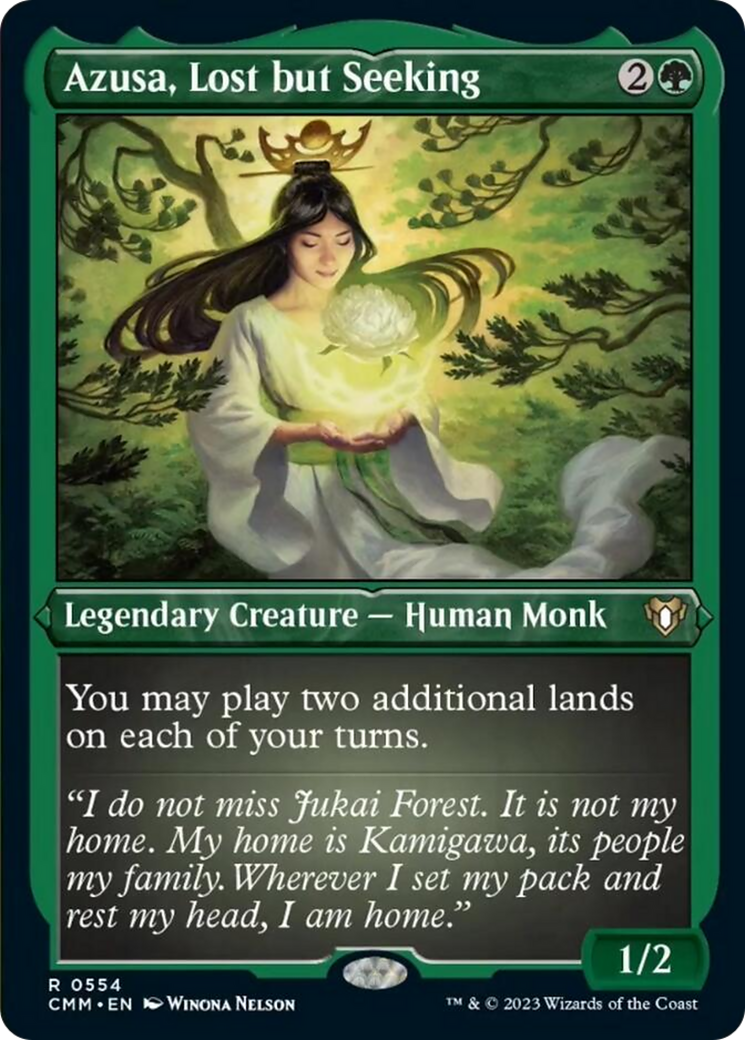 Azusa, Lost but Seeking (Foil Etched) [Commander Masters] | Jomio and Rueliete's Cards and Comics