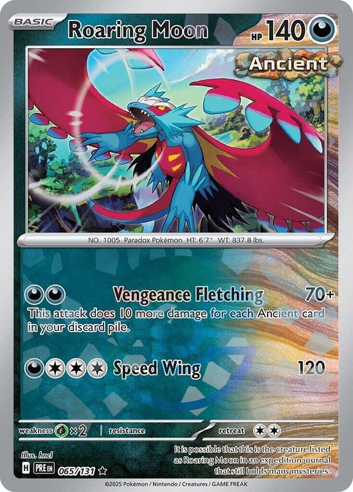 Roaring Moon (065/131) (Poke Ball Pattern) [Scarlet & Violet: Prismatic Evolutions] | Jomio and Rueliete's Cards and Comics