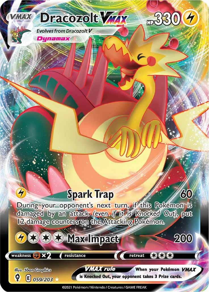 Dracozolt VMAX (059/203) [Sword & Shield: Evolving Skies] | Jomio and Rueliete's Cards and Comics
