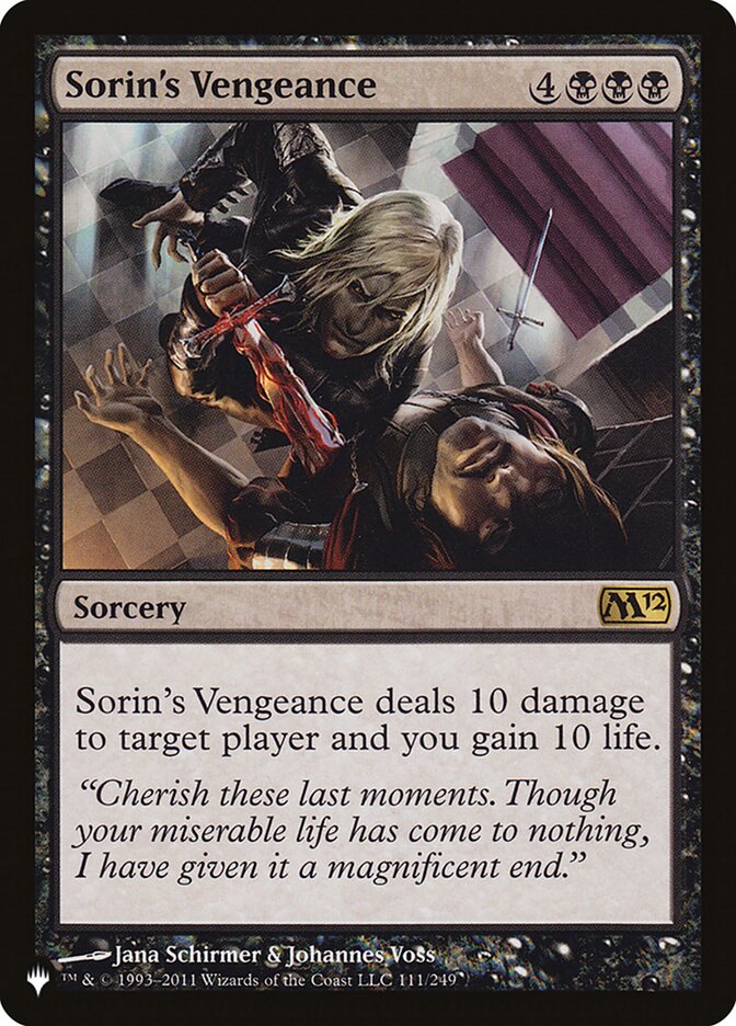 Sorin's Vengeance [The List] | Jomio and Rueliete's Cards and Comics