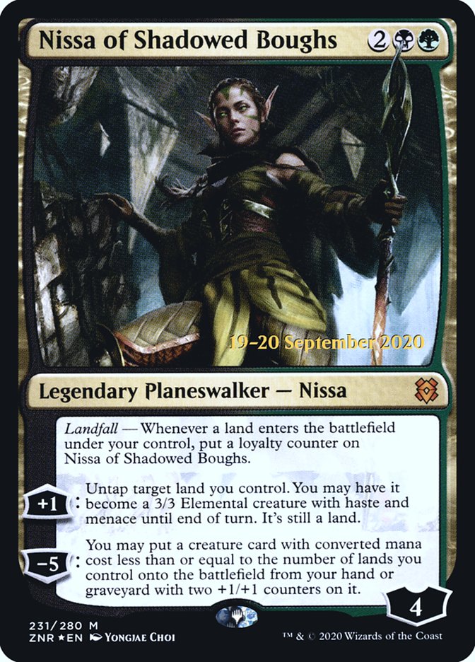 Nissa of Shadowed Boughs [Zendikar Rising Prerelease Promos] | Jomio and Rueliete's Cards and Comics