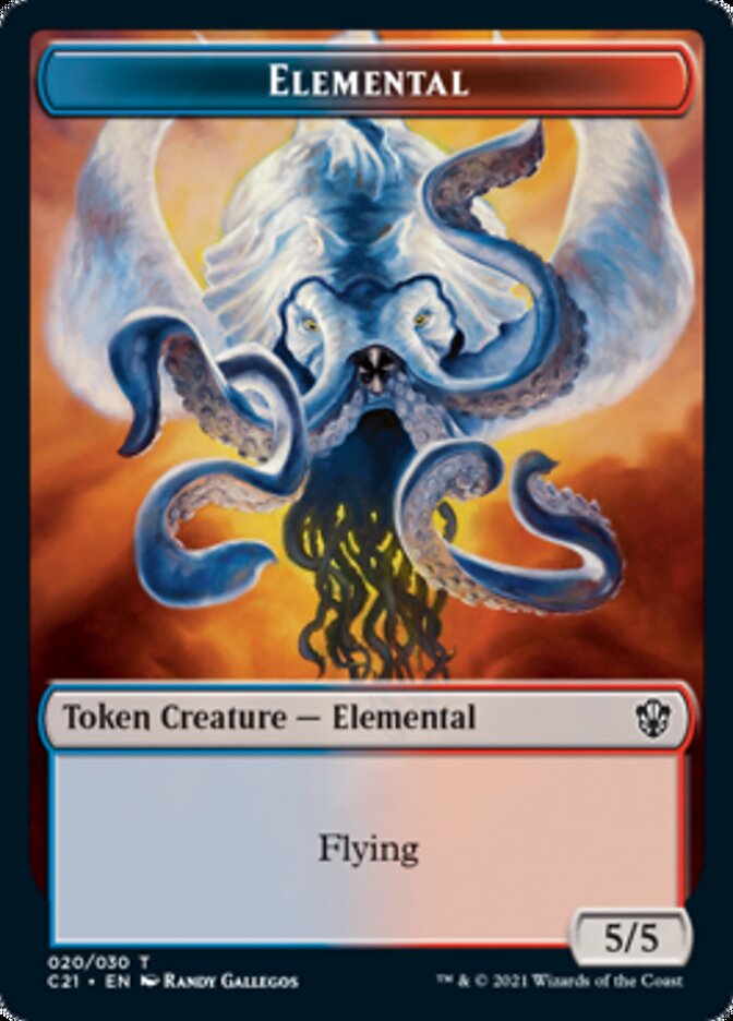 Elemental (020) // Copy Double-Sided Token [Commander 2021 Tokens] | Jomio and Rueliete's Cards and Comics