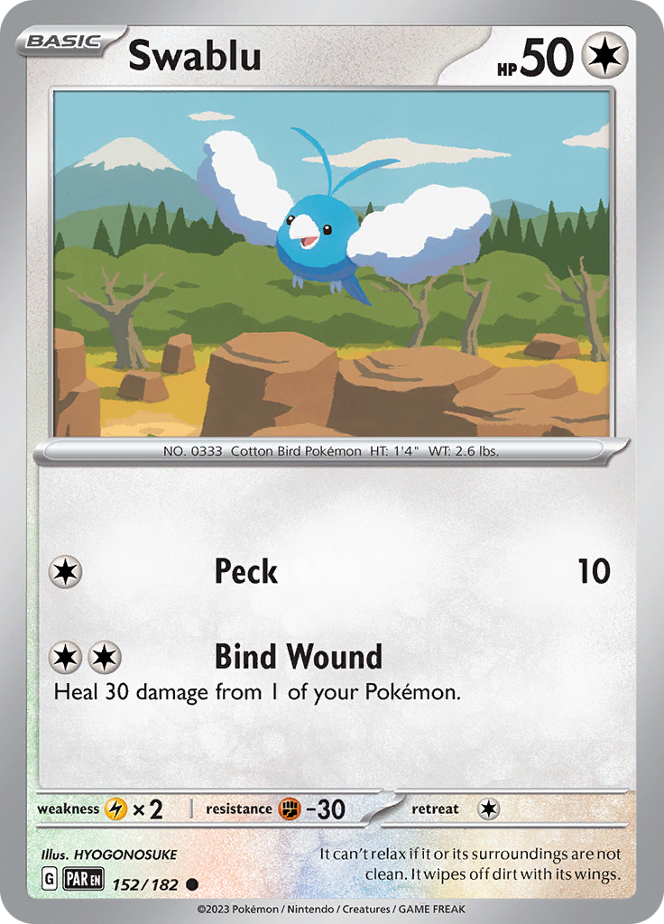 Swablu (152/182) [Scarlet & Violet: Paradox Rift] | Jomio and Rueliete's Cards and Comics