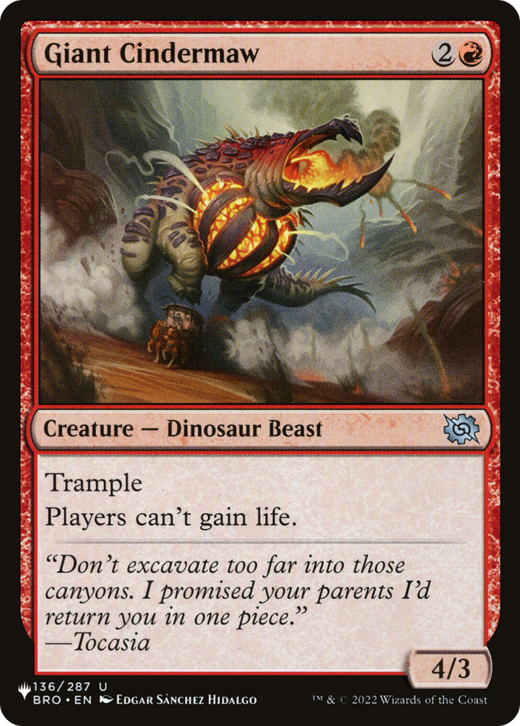 Giant Cindermaw [The List] | Jomio and Rueliete's Cards and Comics