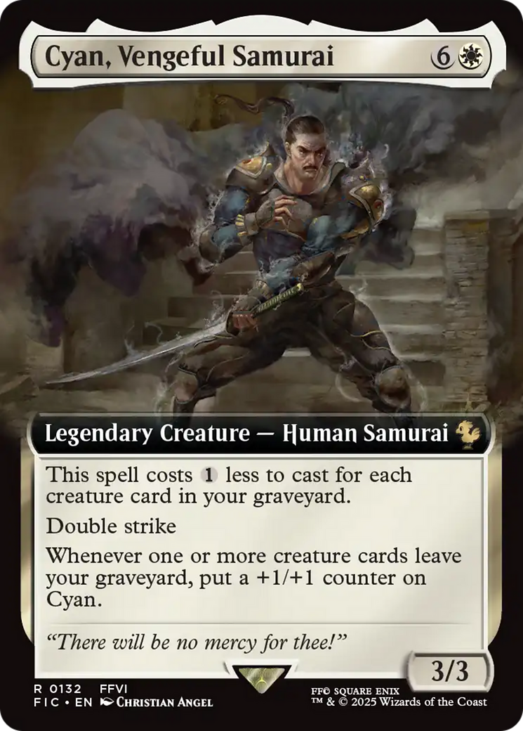 Cyan, Vengeful Samurai (Extended Art) [FINAL FANTASY Commander] | Jomio and Rueliete's Cards and Comics