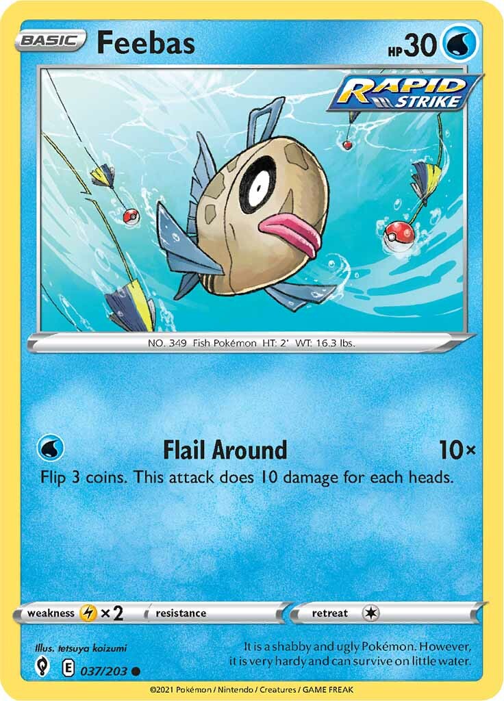 Feebas (037/203) [Sword & Shield: Evolving Skies] | Jomio and Rueliete's Cards and Comics