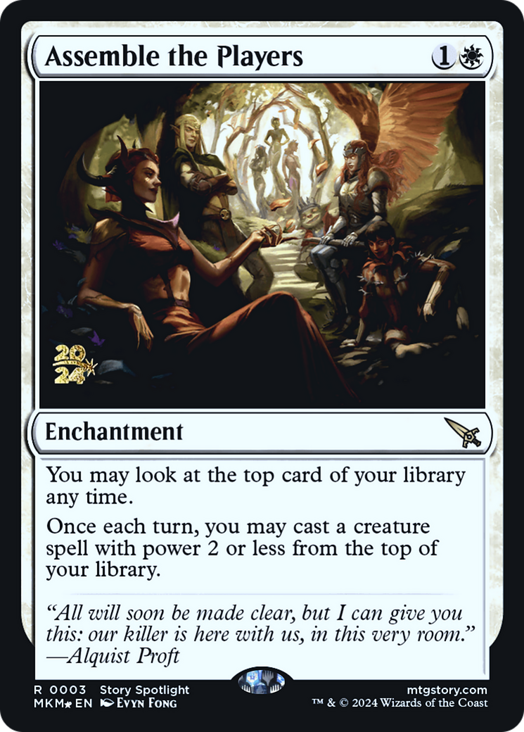 Assemble the Players [Murders at Karlov Manor Prerelease Promos] | Jomio and Rueliete's Cards and Comics
