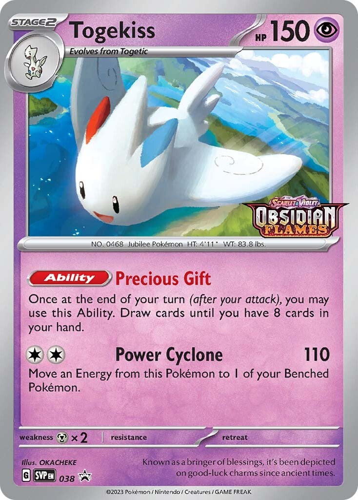 Togekiss (038) (Stamped) [Scarlet & Violet: Black Star Promos] | Jomio and Rueliete's Cards and Comics
