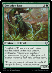 Evolution Sage [Phyrexia: All Will Be One Commander] | Jomio and Rueliete's Cards and Comics