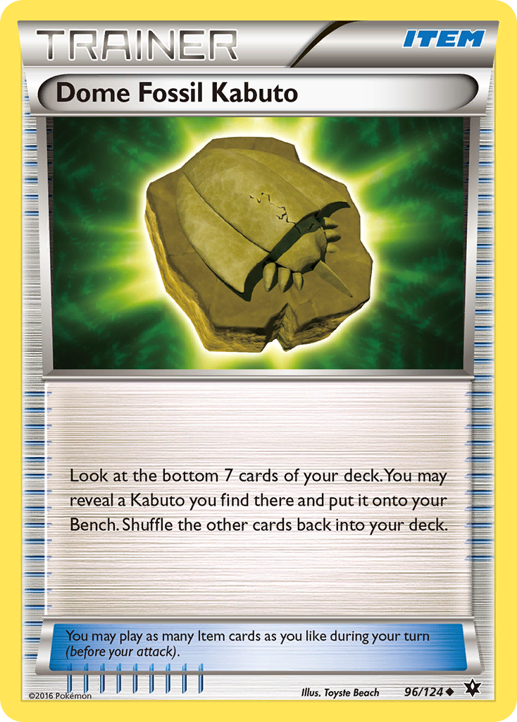 Dome Fossil Kabuto (96/124) [XY: Fates Collide] | Jomio and Rueliete's Cards and Comics