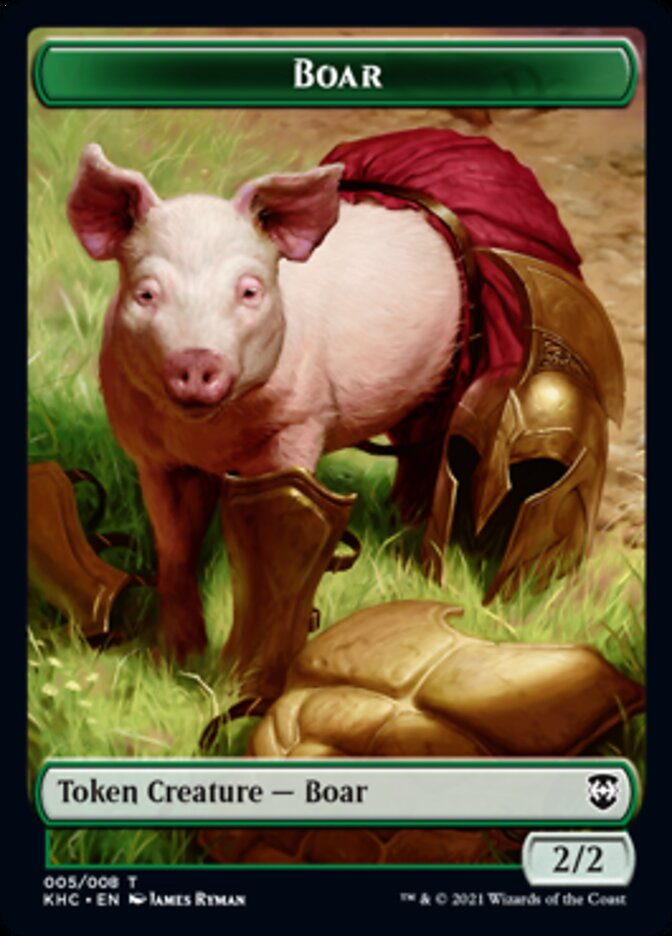 Boar Token [Kaldheim Commander Tokens] | Jomio and Rueliete's Cards and Comics