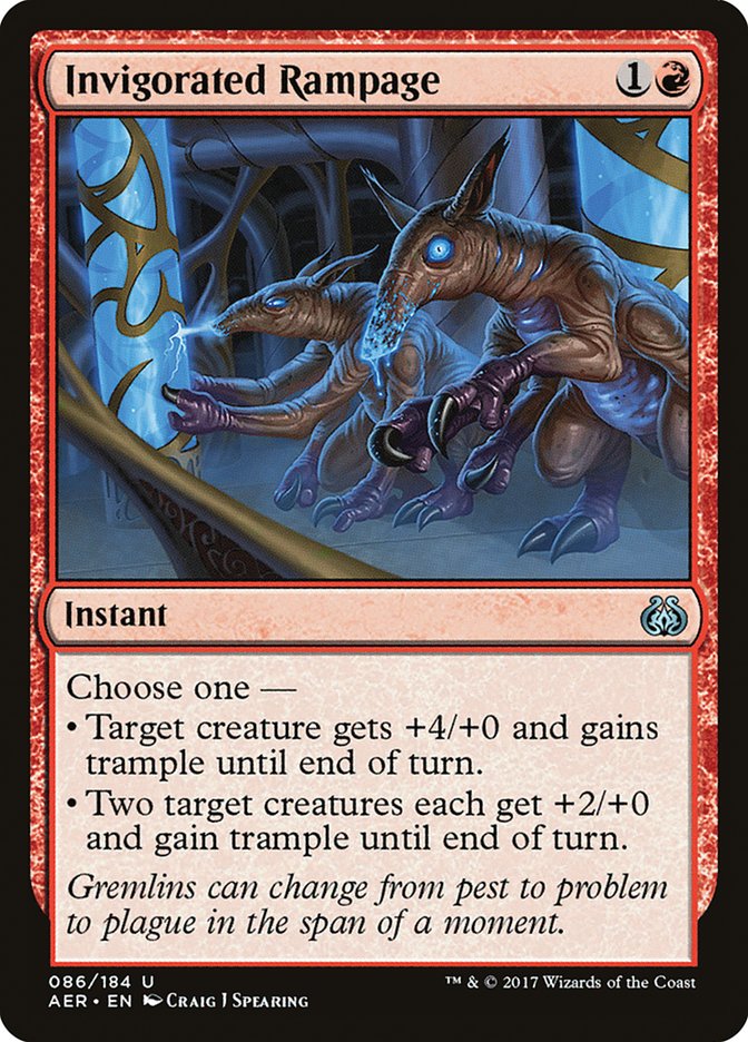 Invigorated Rampage [Aether Revolt] | Jomio and Rueliete's Cards and Comics