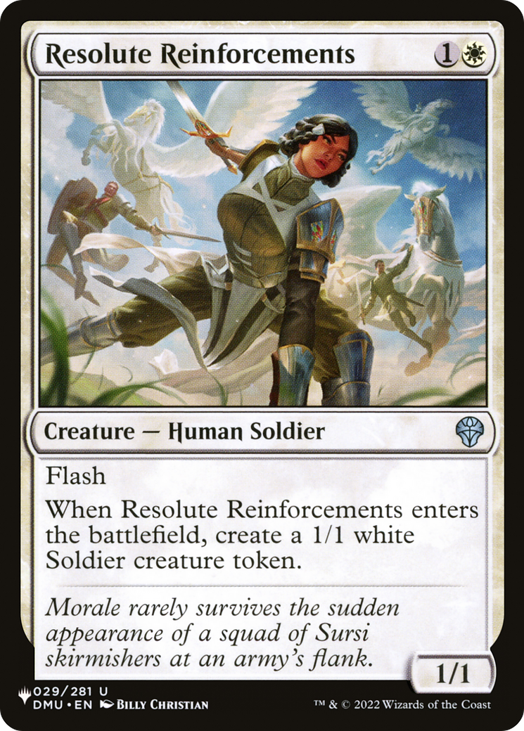 Resolute Reinforcements [The List] | Jomio and Rueliete's Cards and Comics