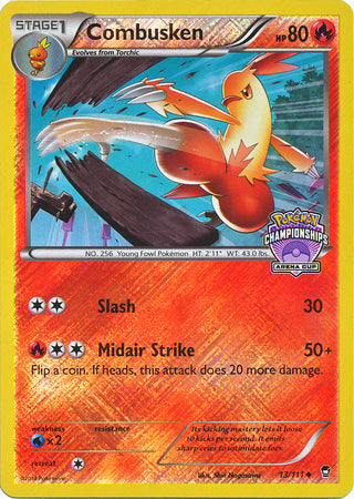 Combusken (13/111) (States Championship Promo) [XY: Furious Fists] | Jomio and Rueliete's Cards and Comics
