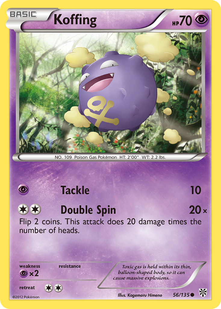 Koffing (56/135) [Black & White: Plasma Storm] | Jomio and Rueliete's Cards and Comics