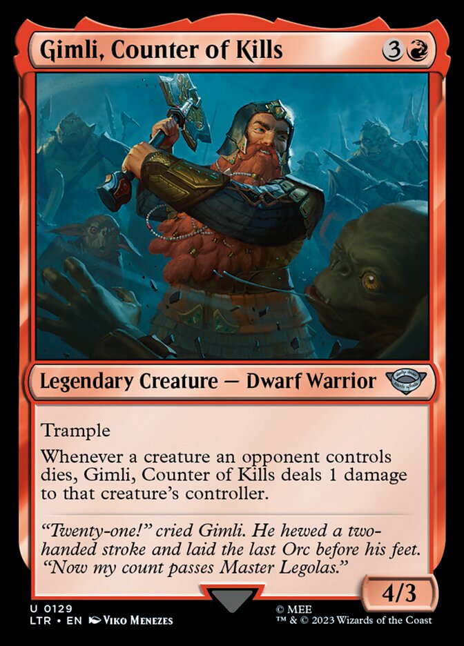 Gimli, Counter of Kills [The Lord of the Rings: Tales of Middle-Earth] | Jomio and Rueliete's Cards and Comics