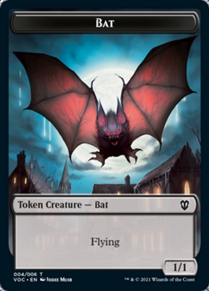 Blood // Bat Double-Sided Token [Innistrad: Crimson Vow Commander Tokens] | Jomio and Rueliete's Cards and Comics