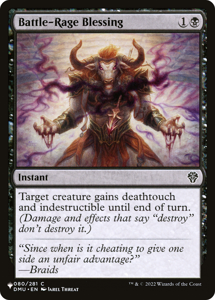 Battle-Rage Blessing [The List] | Jomio and Rueliete's Cards and Comics