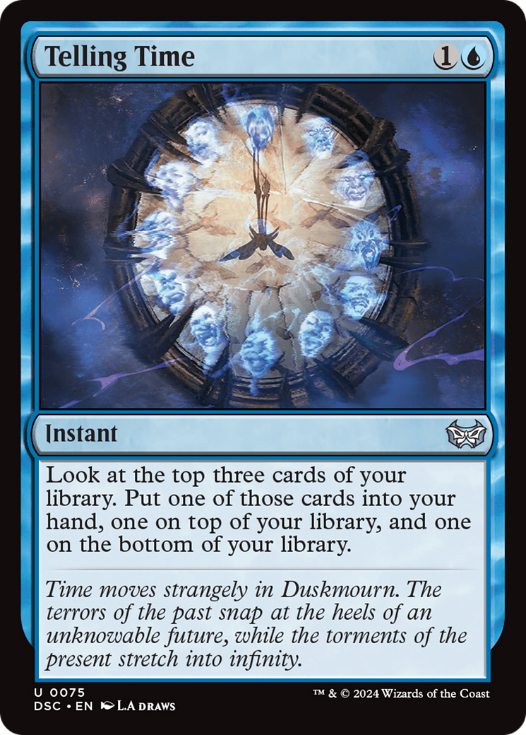 Telling Time [Duskmourn: House of Horror Commander] | Jomio and Rueliete's Cards and Comics