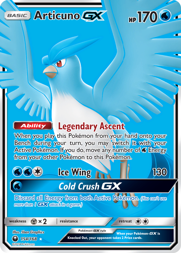 Articuno GX (154/168) [Sun & Moon: Celestial Storm] | Jomio and Rueliete's Cards and Comics