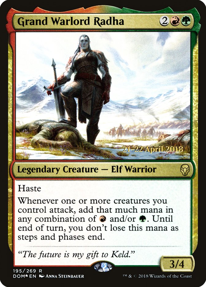 Grand Warlord Radha [Dominaria Prerelease Promos] | Jomio and Rueliete's Cards and Comics