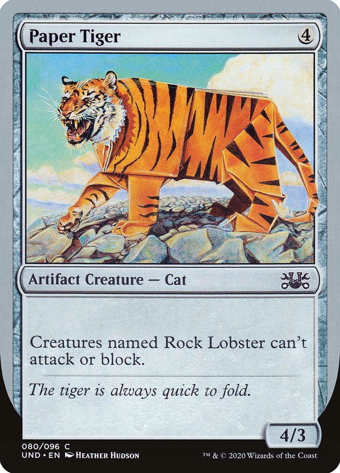 Paper Tiger [Unsanctioned] | Jomio and Rueliete's Cards and Comics