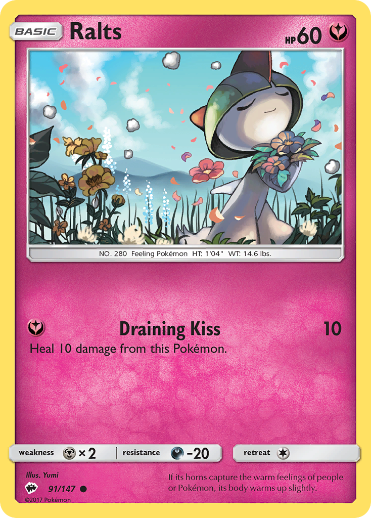 Ralts (91/147) [Sun & Moon: Burning Shadows] | Jomio and Rueliete's Cards and Comics