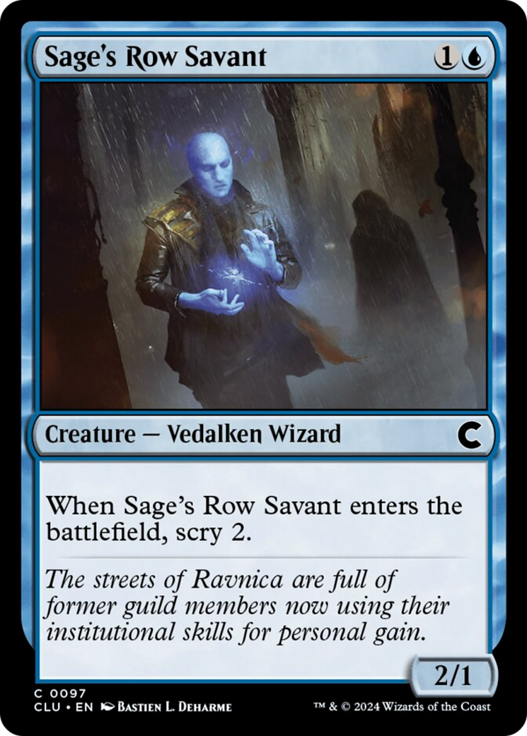 Sage's Row Savant [Ravnica: Clue Edition] | Jomio and Rueliete's Cards and Comics