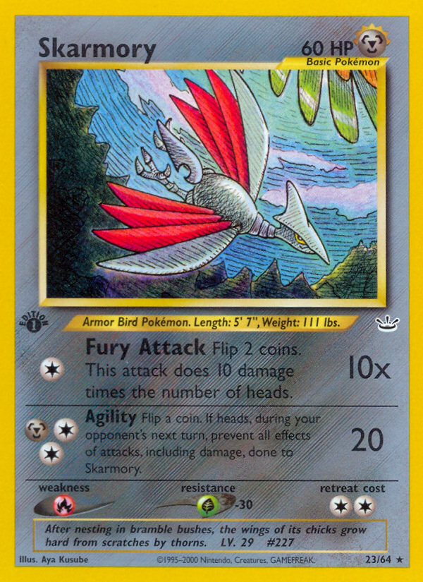 Skarmory (23/64) [Neo Revelation 1st Edition] | Jomio and Rueliete's Cards and Comics