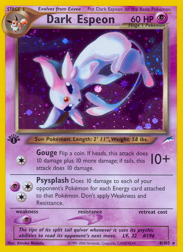 Dark Espeon (4/105) [Neo Destiny 1st Edition] | Jomio and Rueliete's Cards and Comics