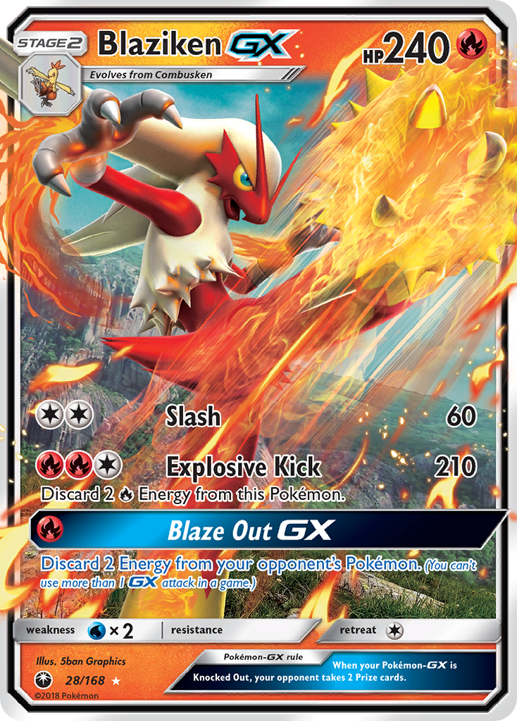 Blaziken GX (28/168) [Sun & Moon: Celestial Storm] | Jomio and Rueliete's Cards and Comics