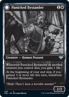 Panicked Bystander // Cackling Culprit [Innistrad: Double Feature] | Jomio and Rueliete's Cards and Comics