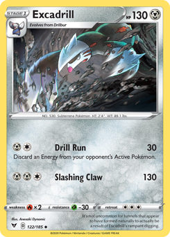 Excadrill (122/185) [Sword & Shield: Vivid Voltage] | Jomio and Rueliete's Cards and Comics