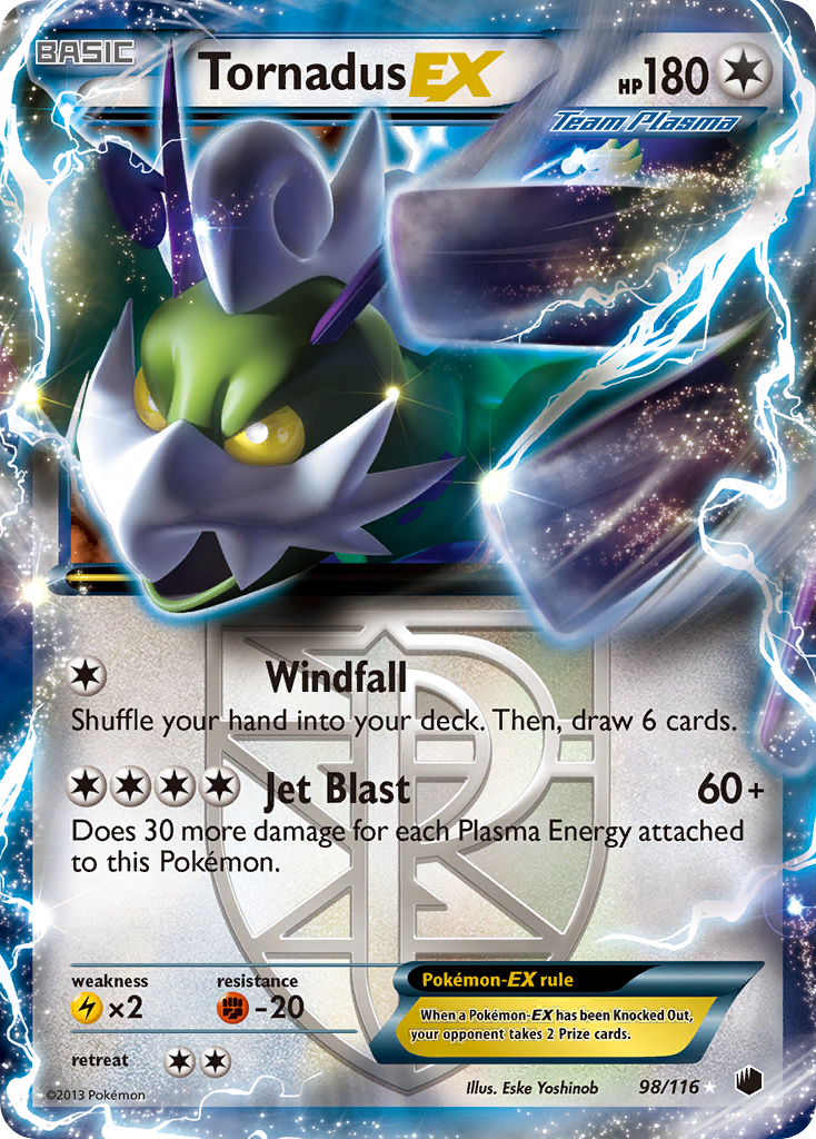 Tornadus EX (98/116) [Black & White: Plasma Freeze] | Jomio and Rueliete's Cards and Comics