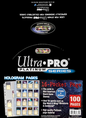 Ultra PRO: Platinum Hologram 16-Pocket Pages - 3-Holes (41mm x 63mm / 100-Pack) | Jomio and Rueliete's Cards and Comics