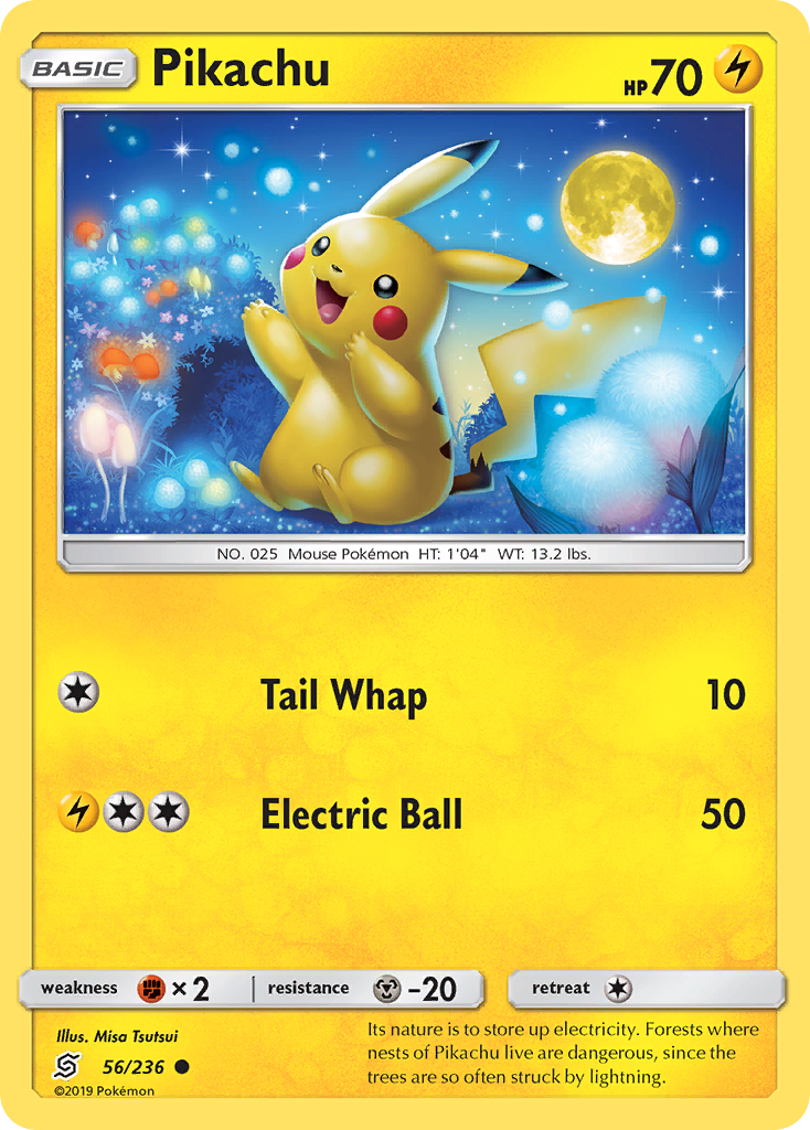 Pikachu (56/236) [Sun & Moon: Unified Minds] | Jomio and Rueliete's Cards and Comics