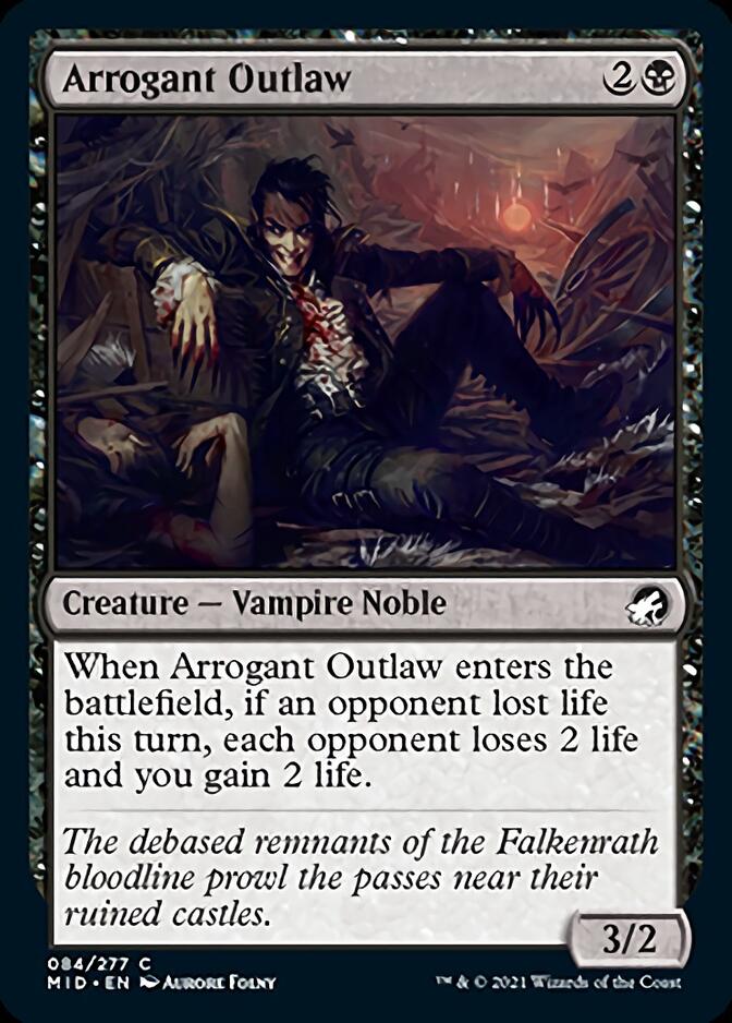 Arrogant Outlaw [Innistrad: Midnight Hunt] | Jomio and Rueliete's Cards and Comics