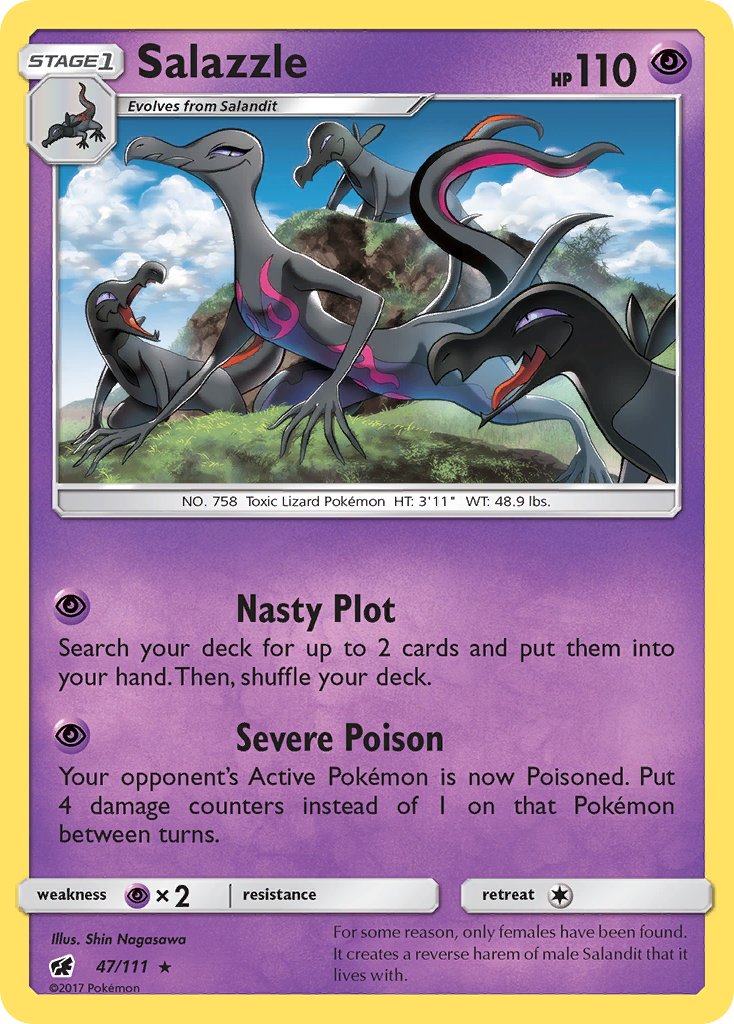 Salazzle (47/111) (Theme Deck Exclusive) [Sun & Moon: Crimson Invasion] | Jomio and Rueliete's Cards and Comics