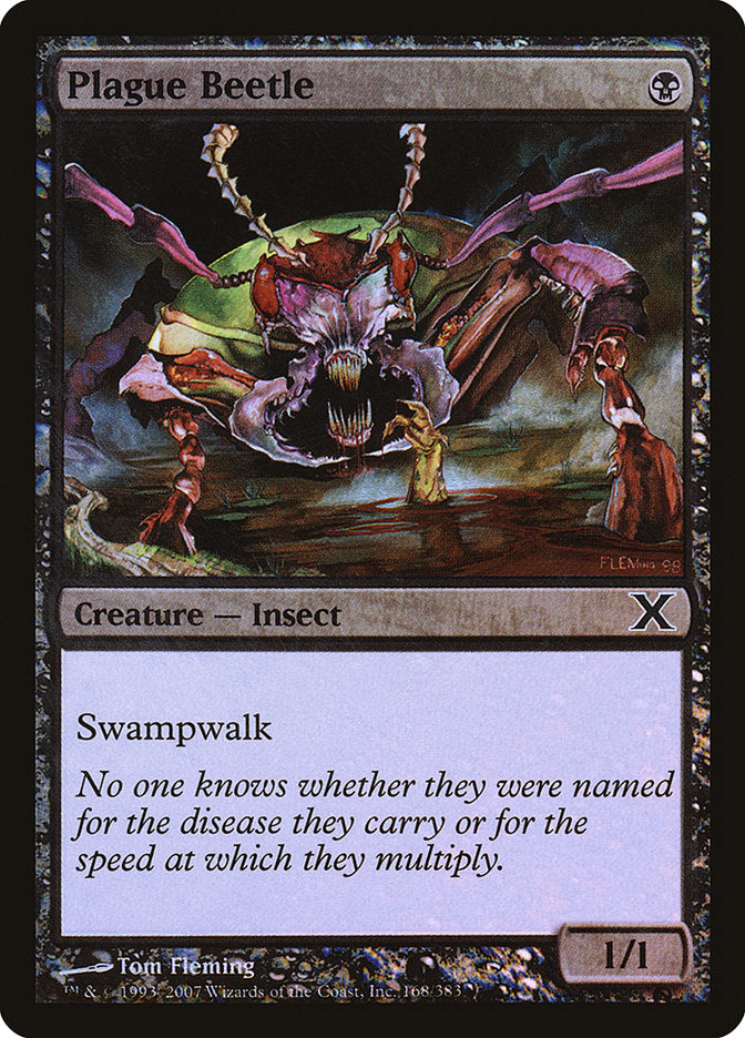 Plague Beetle (Premium Foil) [Tenth Edition] | Jomio and Rueliete's Cards and Comics