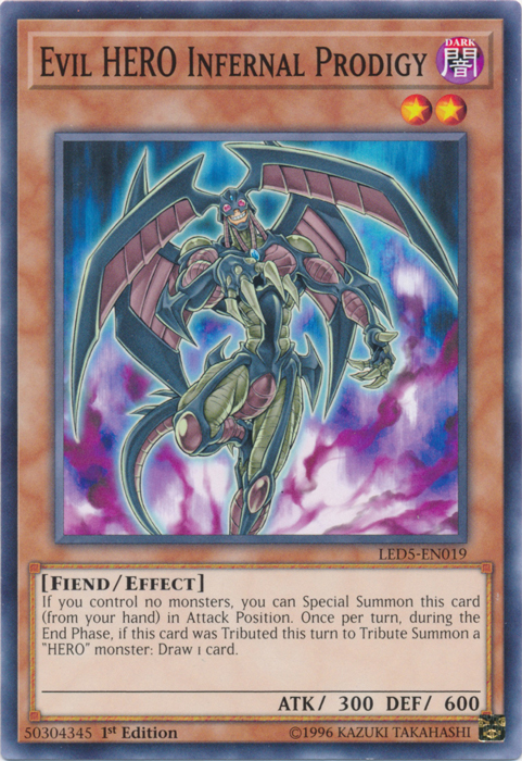 Evil HERO Infernal Prodigy [LED5-EN019] Common | Jomio and Rueliete's Cards and Comics