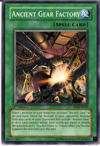 Ancient Gear Factory [SOI-EN039] Common | Jomio and Rueliete's Cards and Comics
