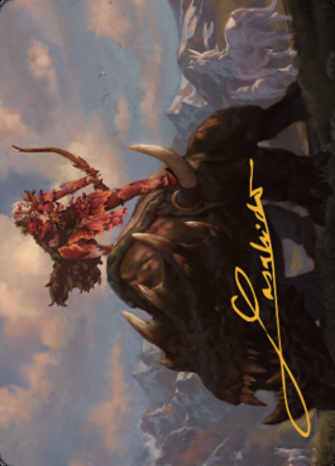 Meria's Outrider Art Card (Gold-Stamped Signature) [Dominaria United Art Series] | Jomio and Rueliete's Cards and Comics