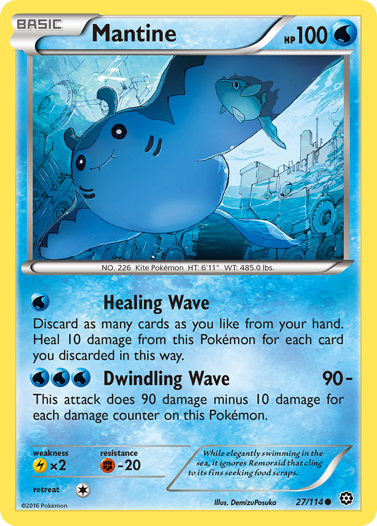 Mantine (27/114) [XY: Steam Siege] | Jomio and Rueliete's Cards and Comics