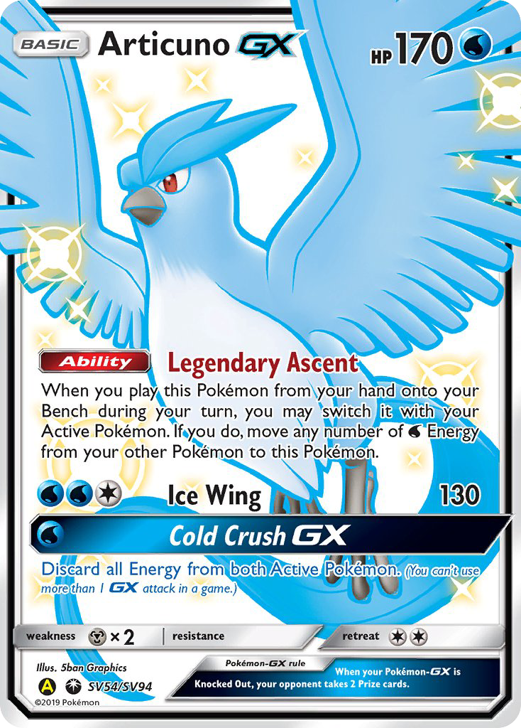 Articuno GX (SV54/SV94) [Sun & Moon: Hidden Fates - Shiny Vault] | Jomio and Rueliete's Cards and Comics