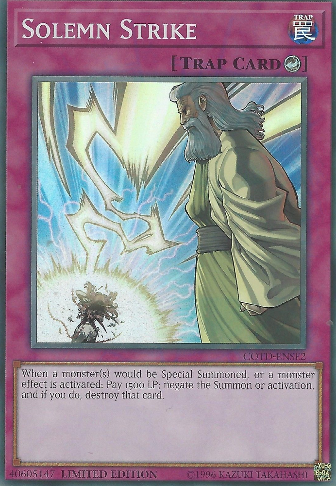 Solemn Strike [COTD-ENSE2] Super Rare | Jomio and Rueliete's Cards and Comics
