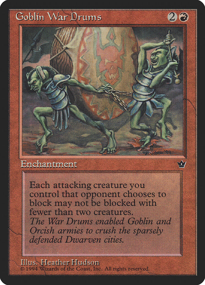 Goblin War Drums (Heather Hudson) [Fallen Empires] | Jomio and Rueliete's Cards and Comics